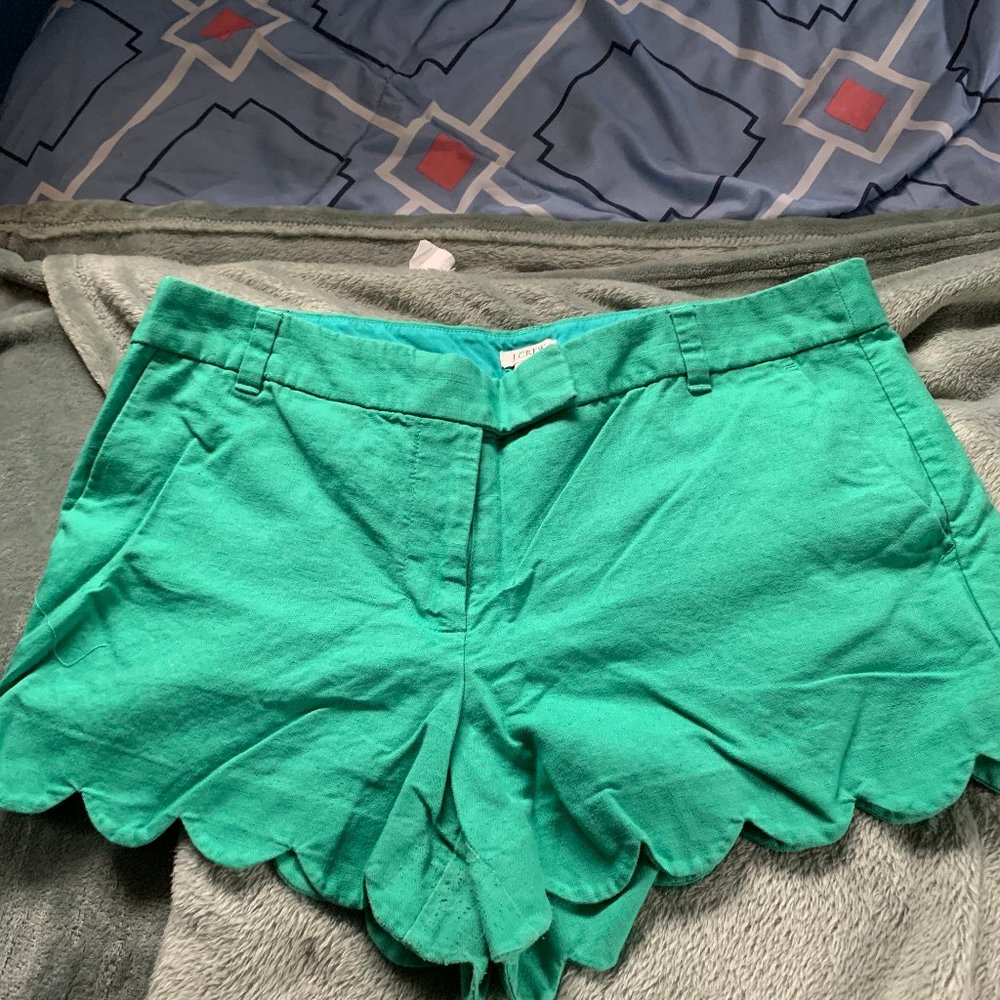 J Crew Factory Scalloped Shorts